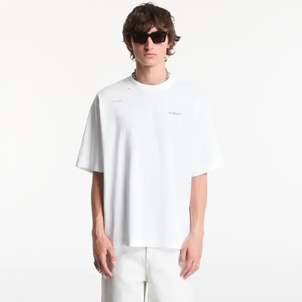 Off-White Тениска Off-White Cut Here Skate Tee UNISEX White-Black M