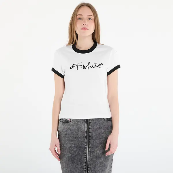 Off-White Тениска Off-White Embr Script Fitted Tee White M