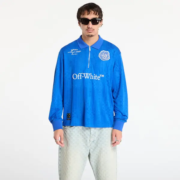 Off-White Тениска Off-White Lion Nation Soccer L/S Polo Navy Blue L