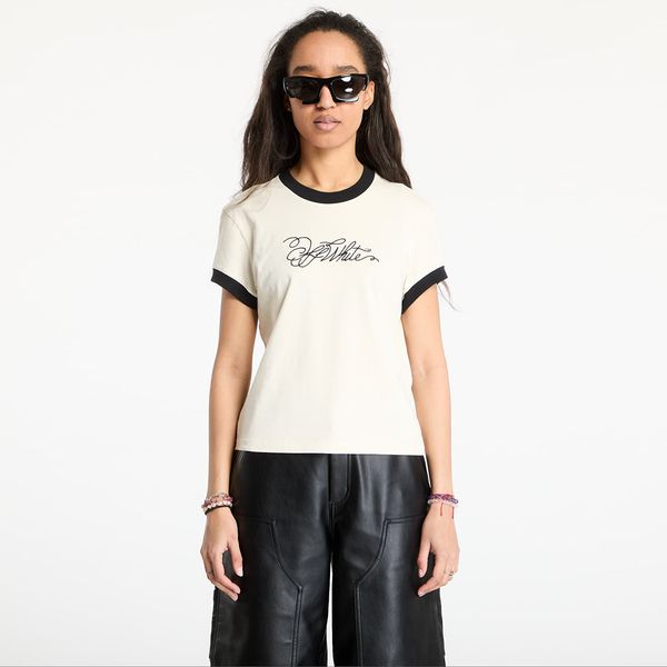 Off-White Тениска Off-White Off White Script Fitted Tee White Aspara L