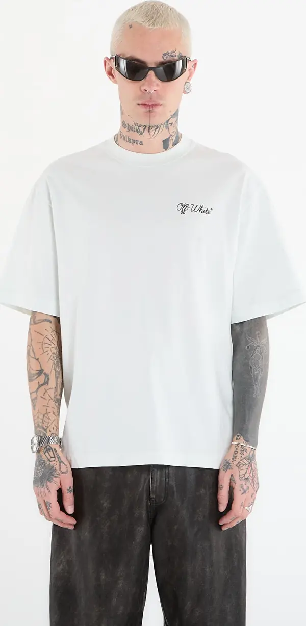 Off-White Тениска Off-White Script Skate S/S Tee Bluewash XXL