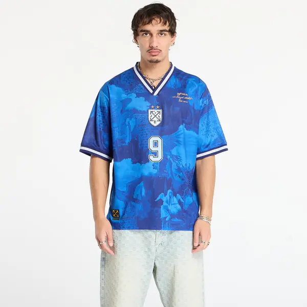 Off-White Тениска Off-White World Paint Soccer S/S Tee Nautical Blue L
