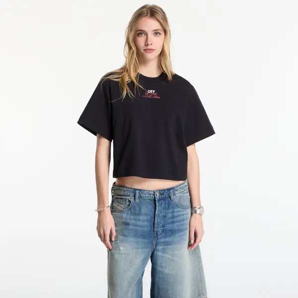 Off-White Тениска Off-White x AC Milan Crop Tee Black/ No Color XS