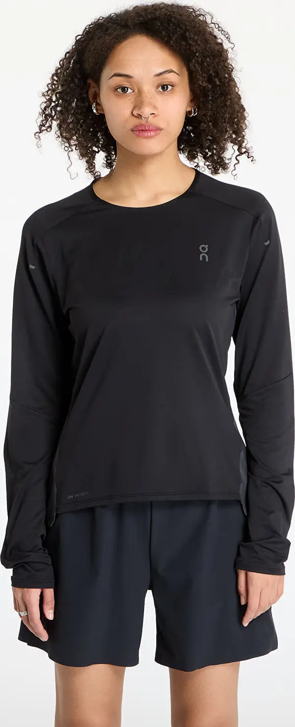 On Тениска On Performance Long Sleeve Tee Black/ Eclipse M