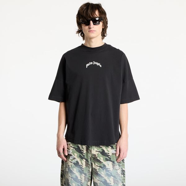 Palm Angels Тениска Palm Angels Back Curved Logo Oversized Tee Black/ Off White XS