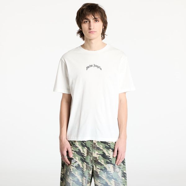Palm Angels Тениска Palm Angels Back Curved Logo Slim Tee Off White/ Black XS