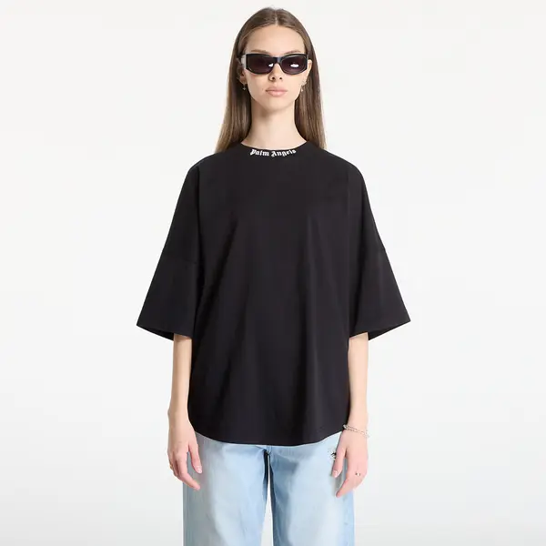 Palm Angels Тениска Palm Angels Classic Logo Over Tee UNISEX Black/ Off White L