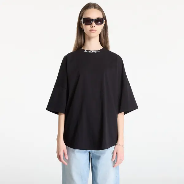 Palm Angels Тениска Palm Angels Classic Logo Over Tee UNISEX Black/ Off White L