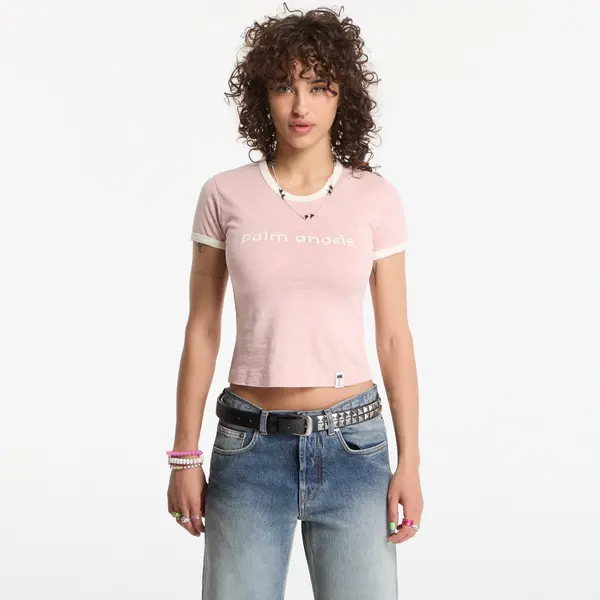 Palm Angels Тениска Palm Angels Hollywood Slim Tee Rose Pink/ Off White S
