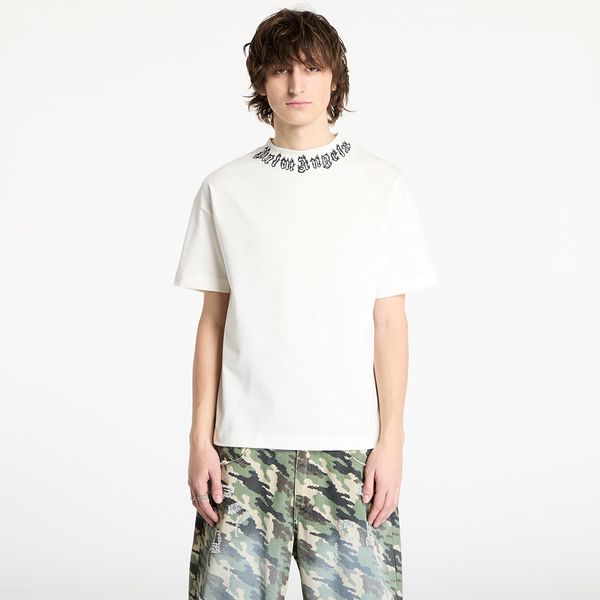 Palm Angels Тениска Palm Angels Neck Logo Tee Off White/ Black XS