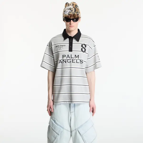 Palm Angels Тениска Palm Angels Palm Sport Stripes Polo S/S UNISEX Navy Blue/ White L