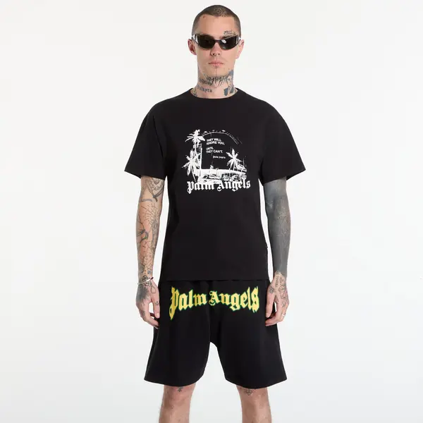 Palm Angels Тениска Palm Angels Palm Statement Regular Tee UNISEX Black/ Off White XL