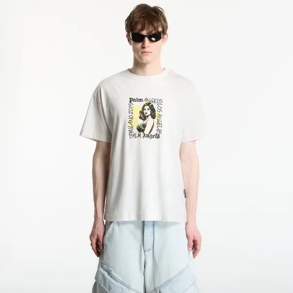Palm Angels Тениска Palm Angels Pinup Regular T-Shirt UNISEX White/ Green XL