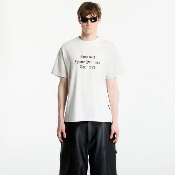 Palm Angels Тениска Palm Angels Statement Regular T-Shirt UNISEX Off White/ Black XL