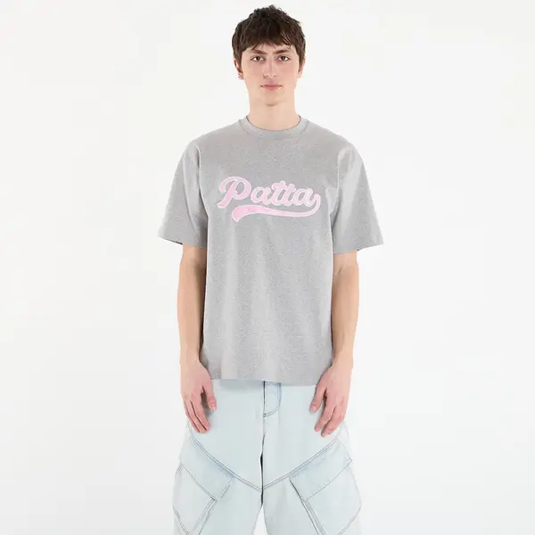 Patta Тениска Patta Logo Tail T-Shirt UNISEX Grey heather XXL