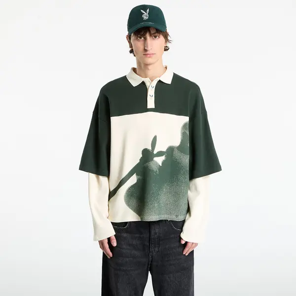 FTSHP Тениска Playboy x FTSHP Double Sleeve Polo UNISEX Green XXL