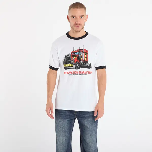 PLEASURES Тениска PLEASURES Big Load Ringer T-Shirt White S