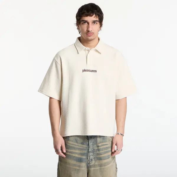 PLEASURES Тениска PLEASURES Cable Polo Ecru XXL