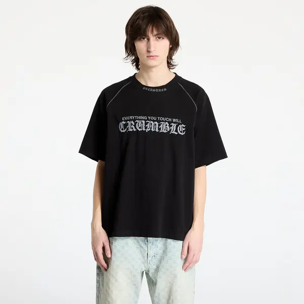 PLEASURES Тениска PLEASURES Crumble Heavyweight Raglan Black S