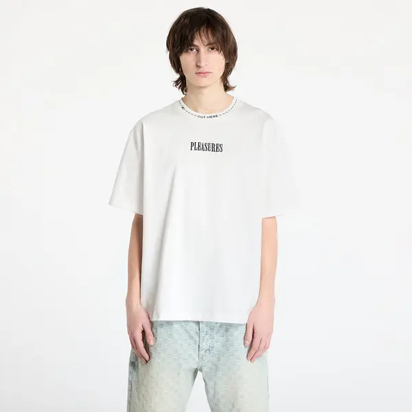 PLEASURES Тениска PLEASURES Cut Here Heavyweight T-Shirt White S