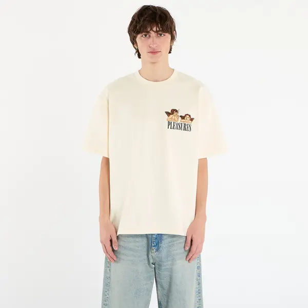 PLEASURES Тениска PLEASURES Dynamic Short Sleeve Crewneck Ecru XL