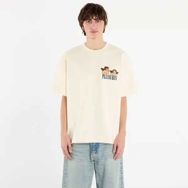 PLEASURES Тениска PLEASURES Dynamic Short Sleeve Crewneck Ecru XL