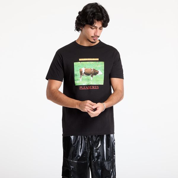 PLEASURES Тениска PLEASURES Grass Fed T-Shirt Black S