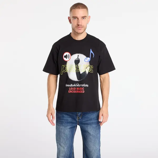 PLEASURES Тениска PLEASURES Loud Music T-Shirt Black S