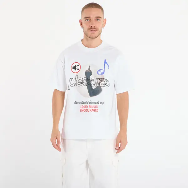 PLEASURES Тениска PLEASURES Loud Music T-Shirt White L