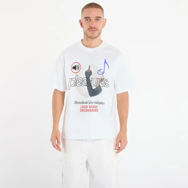 PLEASURES Тениска PLEASURES Loud Music T-Shirt White M