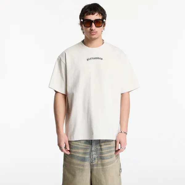 PLEASURES Тениска PLEASURES Neural Applique Shirt Oatmeal XXL