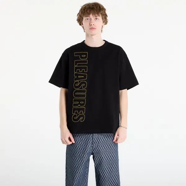 PLEASURES Тениска PLEASURES Outline Heavyweight Shirt Black XXL