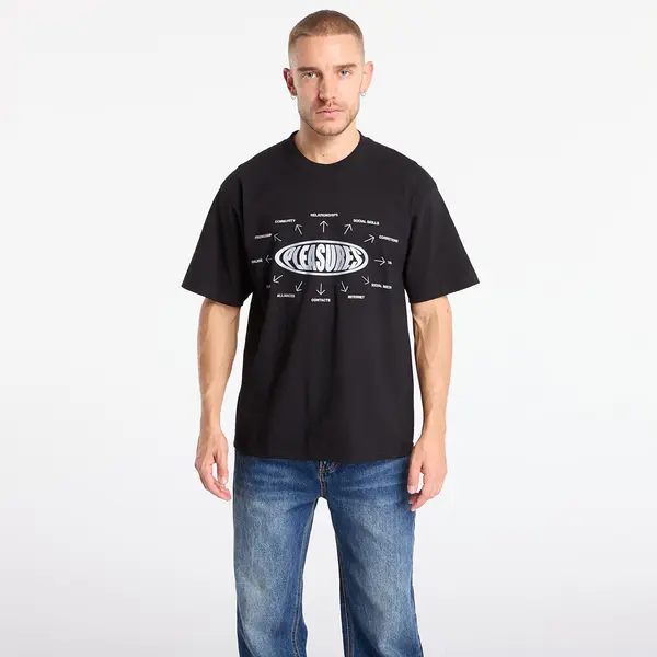 PLEASURES Тениска PLEASURES Overview Logo T-Shirt Black S