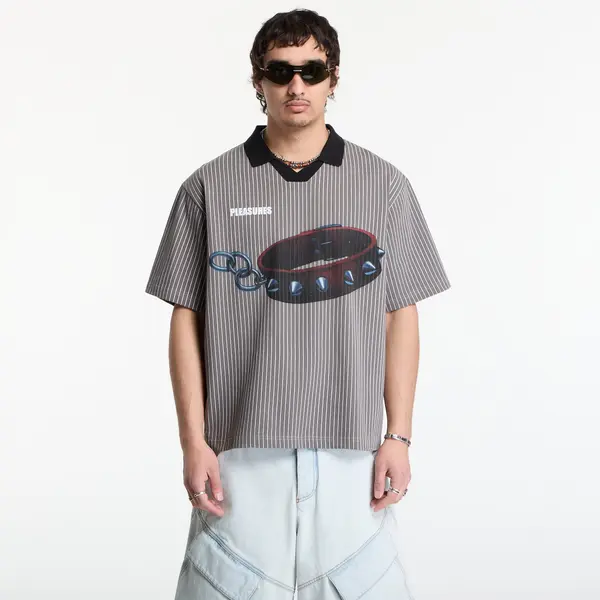 PLEASURES Тениска PLEASURES Pet Polo Charcoal S