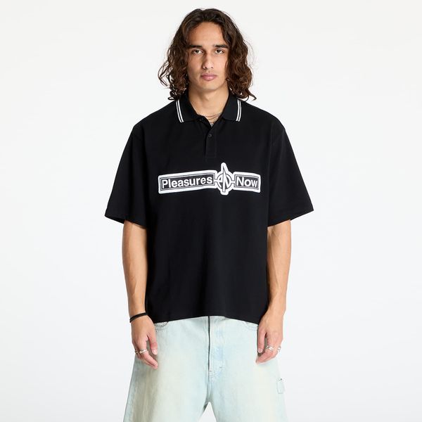 PLEASURES Тениска PLEASURES Pn Boxy Polo Black S