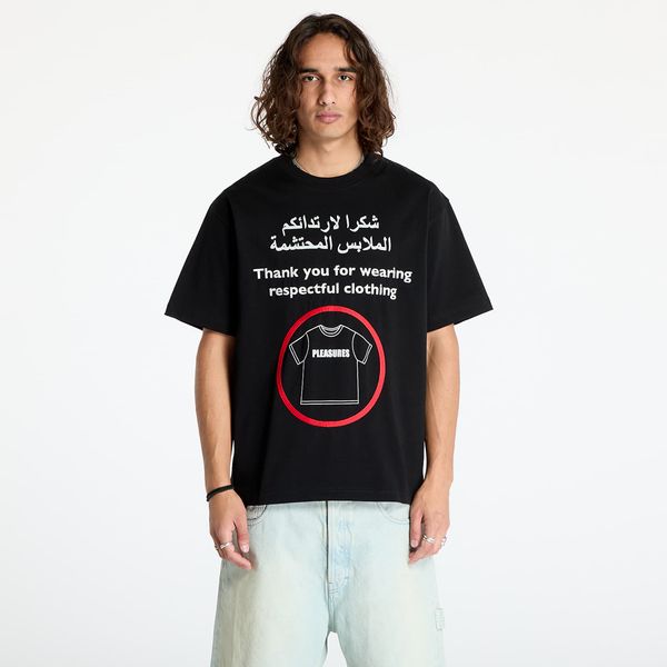 PLEASURES Тениска PLEASURES Respect Heavyweight T-Shirt Black M