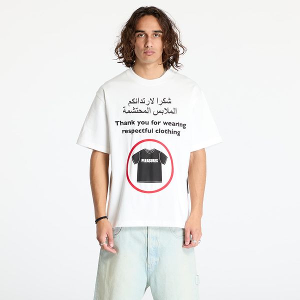 PLEASURES Тениска PLEASURES Respect Heavyweight T-Shirt White L