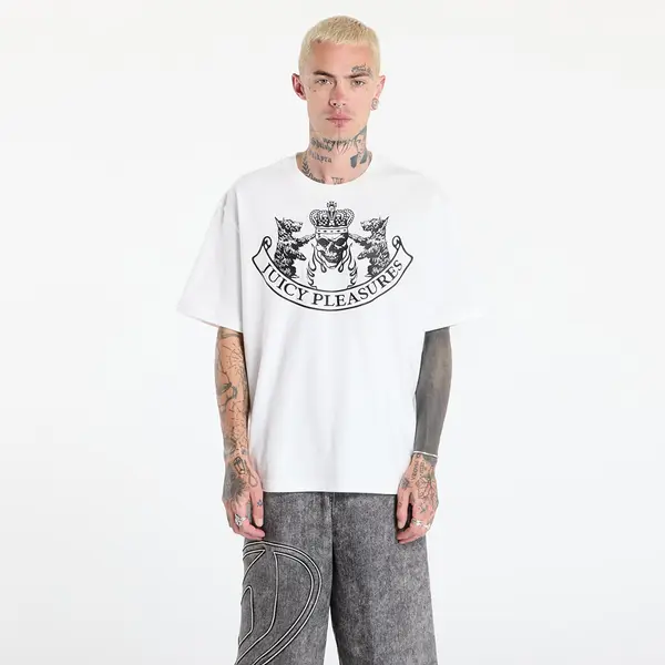 PLEASURES Тениска PLEASURES Skull Crest Heavyweight Shirt White M
