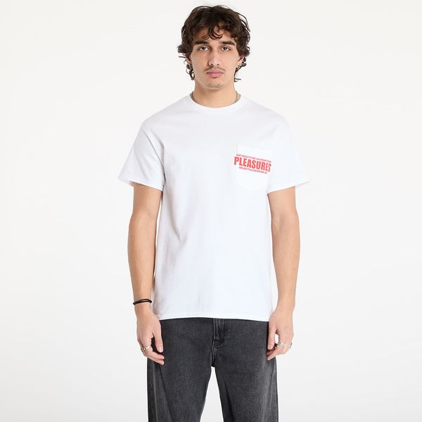 PLEASURES Тениска PLEASURES Staff Pocket T-Shirt White M