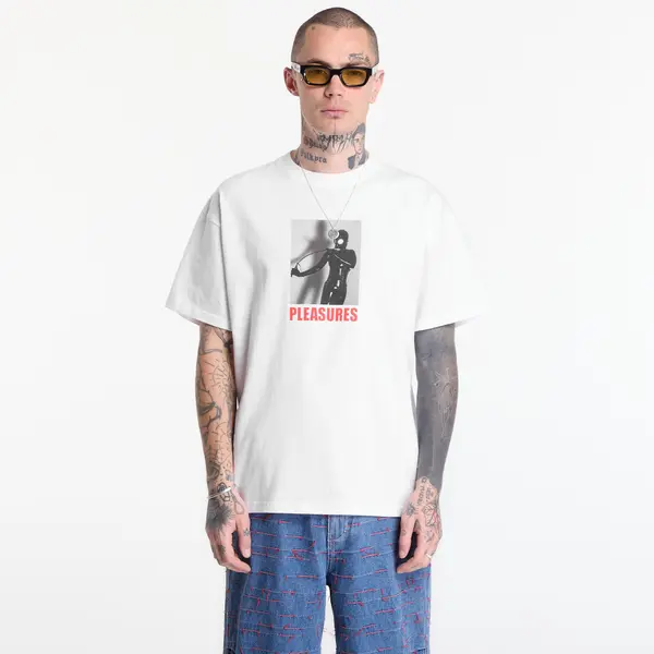 PLEASURES Тениска PLEASURES Whip T-Shirt White L