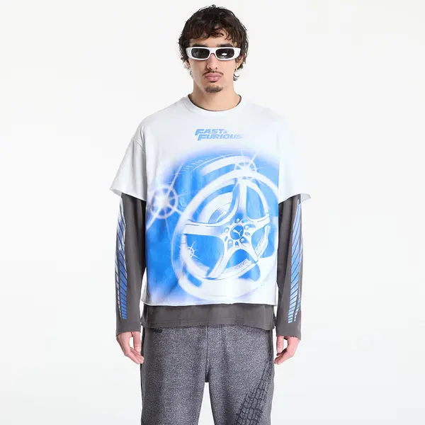 Puma Тениска Puma x Fast & Furious Ls Tee Puma White/ Dusky Gray L