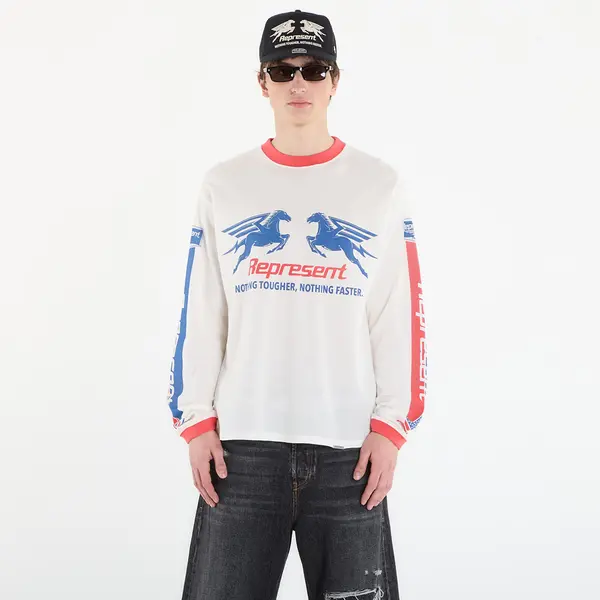 REPRESENT Тениска REPRESENT Mesh Pegasus Long Sleeve T-Shirt UNISEX Flat White S