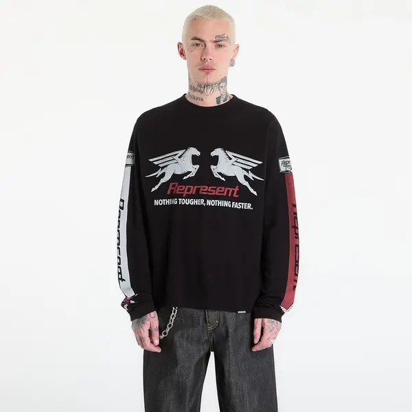 REPRESENT Тениска REPRESENT Mesh Pegasus Long Sleeve T-Shirt UNISEX Jet Black M