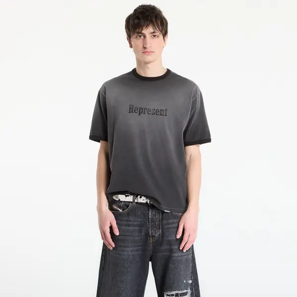 REPRESENT Тениска REPRESENT Ringer T-Shirt UNISEX Stained Black XXL
