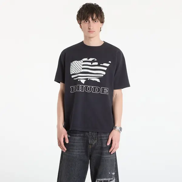 Rhude Тениска Rhude Banner Tee Vintage Black/ White XL