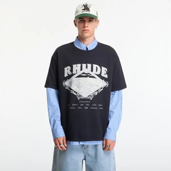 Rhude Тениска Rhude Dakar Convoy Tee Vintage Black/ Silver M