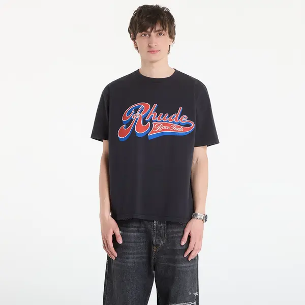Rhude Тениска Rhude Pit Stop Tee Vintage Black/ Red/ Blue M