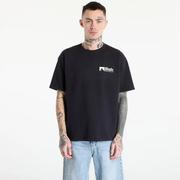Rhude Тениска Rhude Ramatuelle Intl Racing Tee Vintage Black/ White/ Yellow XXL
