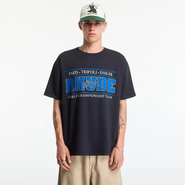 Rhude Тениска Rhude Rhude Chrono Tee Vintage Black/ Blue L