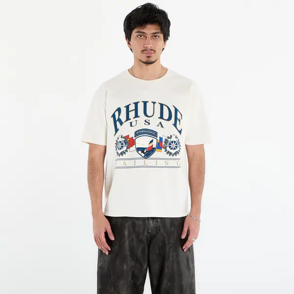 Rhude Тениска Rhude Usa Sailing Icon Tee Vintage White/ Black XXL